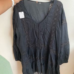 Black Free People Dress/Tunic Size Medium NWT